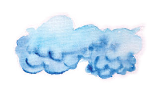 Aquarell Wolke: A Fresh Spring Graphic Design Asset for Local Business Branding