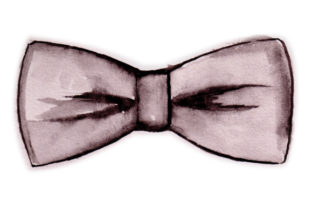 Bowtie in Watercolor: A Versatile Graphic Design Asset for Wedding Branding