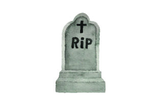 Gravestone Watercolor for Halloween: A Design Asset Review