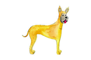Great Dane - Watercolor for Dog-Centric Branding