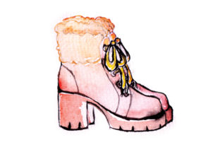 High Heeled Watercolor Womans Shoes for Beauty Amp Projects
