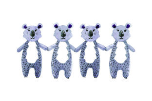 Koalas Holding Hands - Watercolor Style for Local Business Branding
