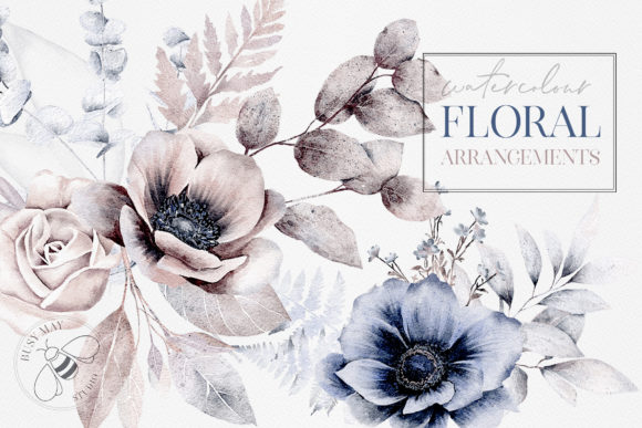 Watercolor Flower Arrangements Florals: A Soft, Elegant Illustration for Creative Projects
