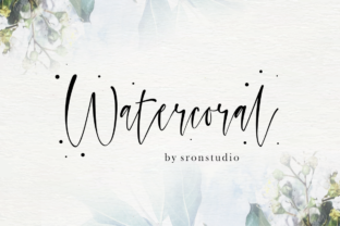 Watercoral: A Delicate Script for Elegant Embroidery Projects